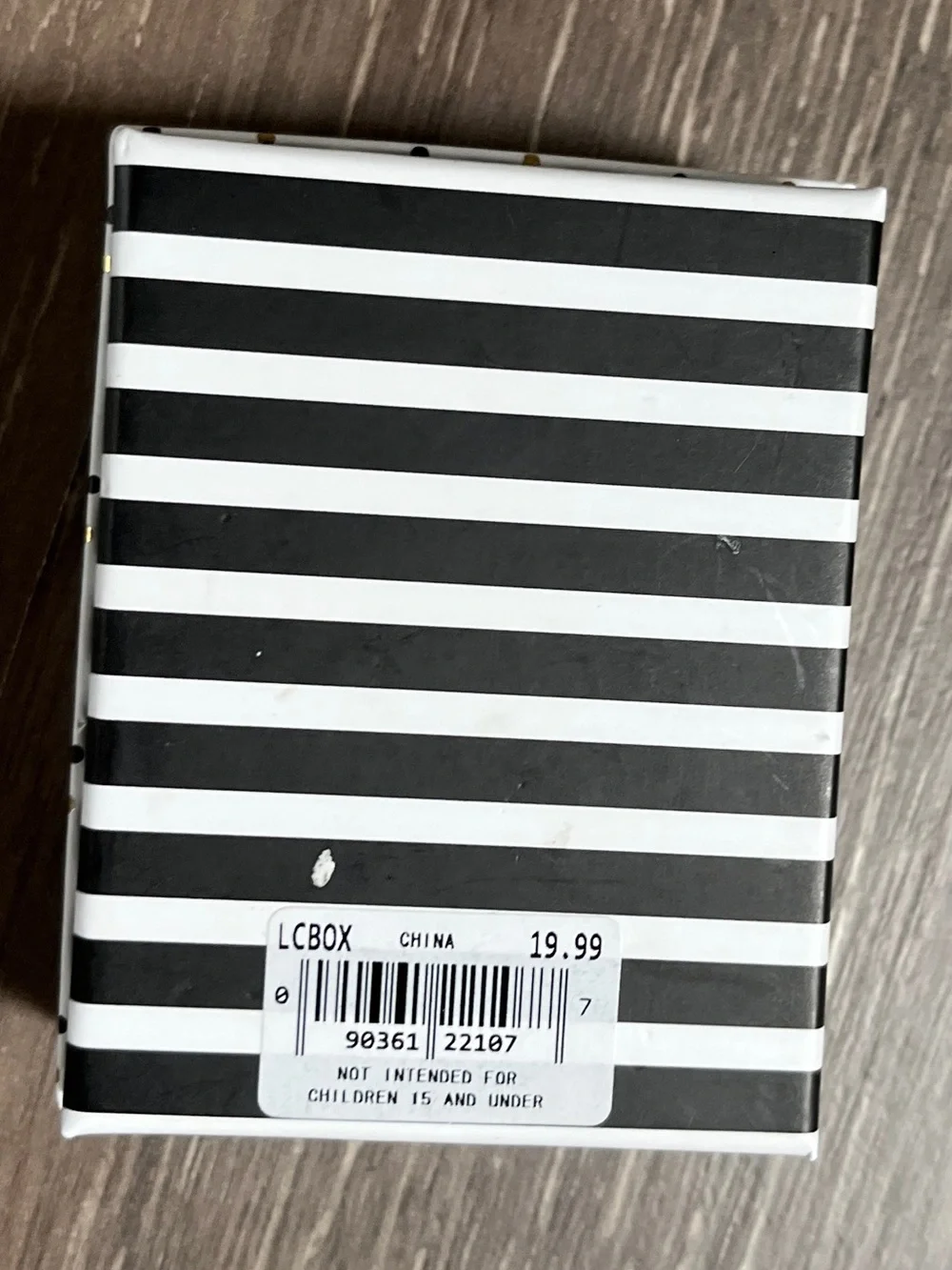 Striped Black & White Gift Box